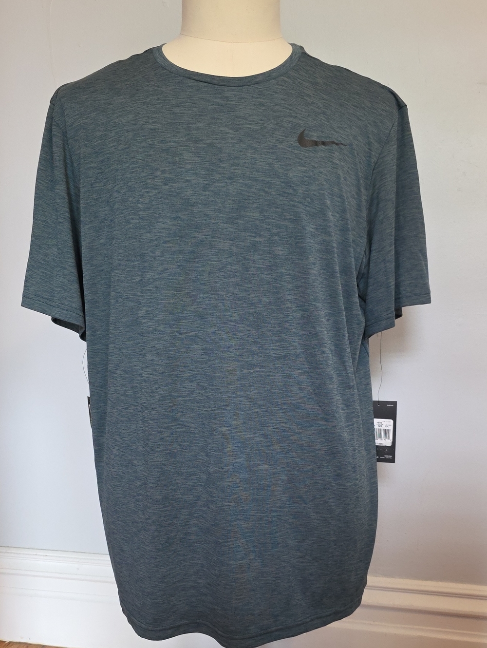 Nike Men's Slate Green/Blue Heather Short-Sleeve Performance Tee